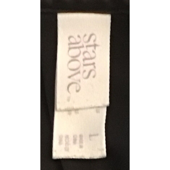 Stars Above Women’s Pajama Tops – Black & Blue Striped Sleep Shirts Size Large - Picture 2 of 7